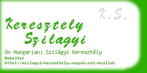 keresztely szilagyi business card